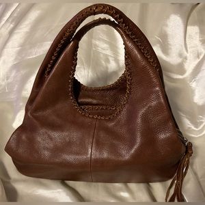 Banana Republic Triangle Tote in Brown Pebbled Leather